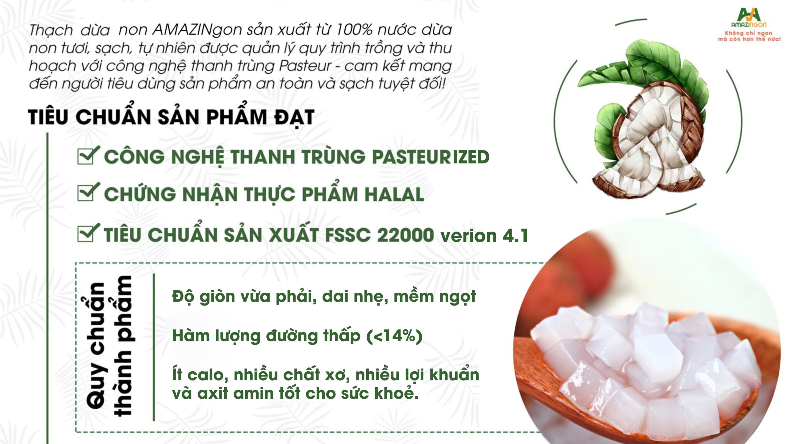 THẠCH DỪA NON AMAZINGON 1KG