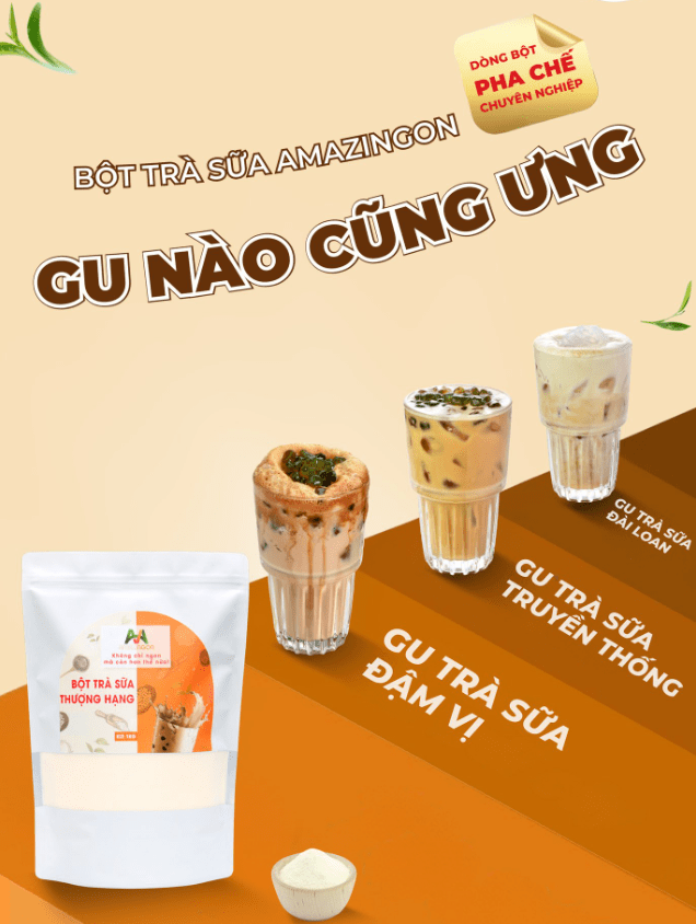 Bột Trà Sữa AMAZINgon – Giải Pháp Pha Chế Hợp Gu