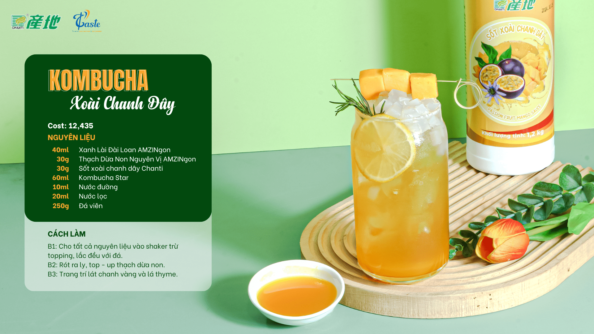 KOMBUCHA XOÀI CHANH DÂY
