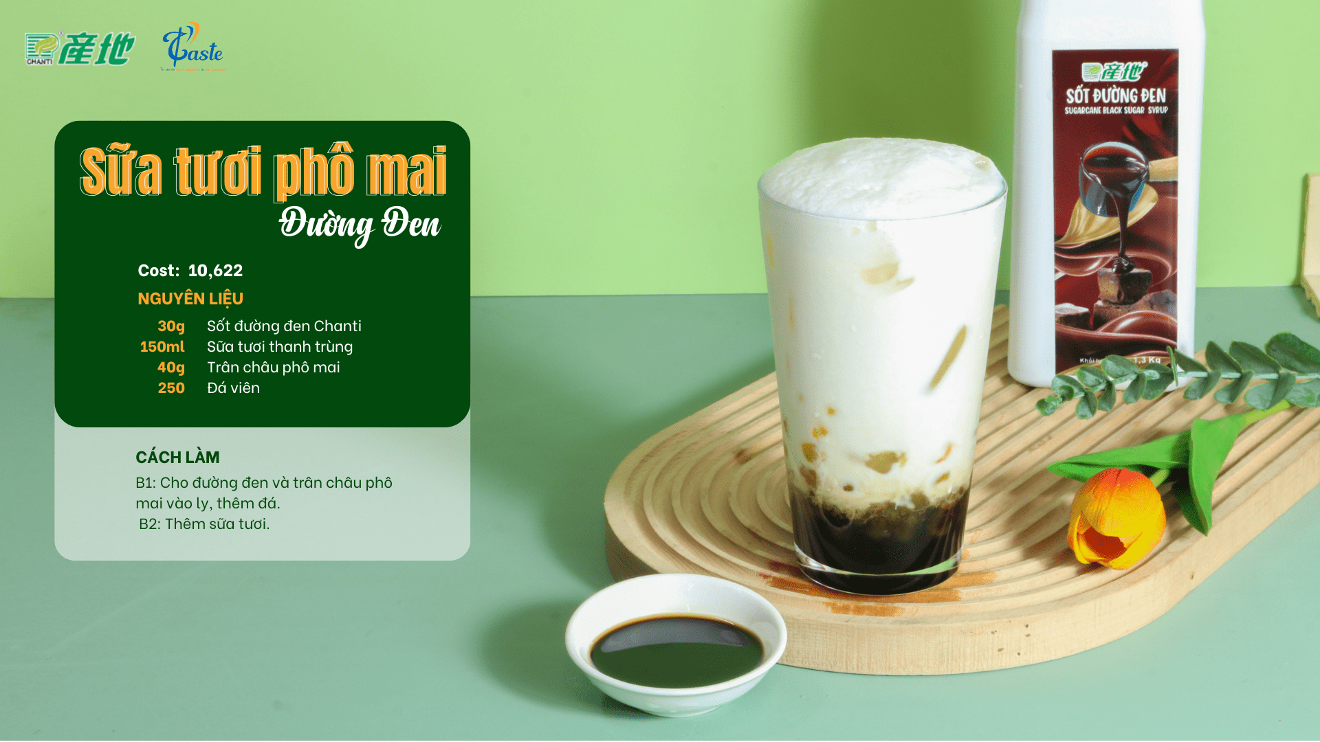 SỮA TƯƠI PHÔ MAI ĐƯỜNG ĐEN