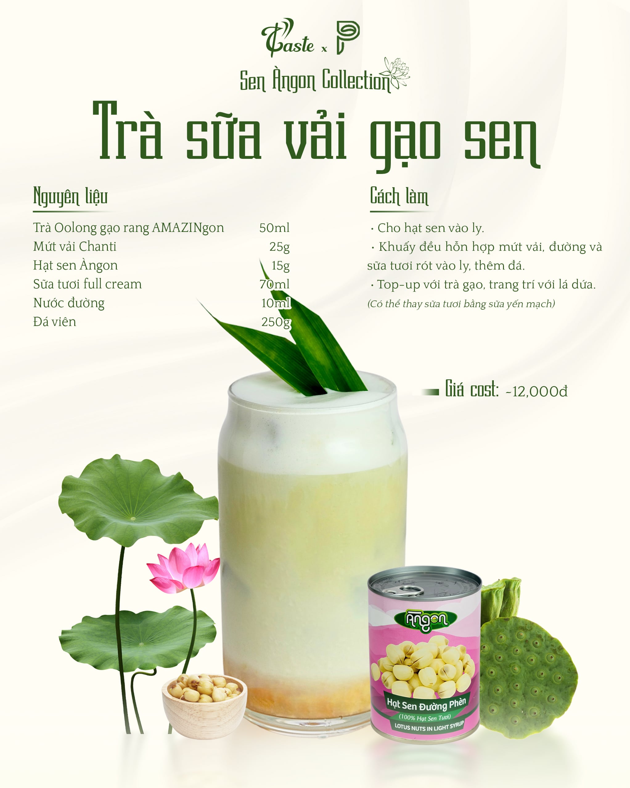 Hạt Sen Đường Phèn - Nguyên Liệu “Vàng” Tạo Nét Thuần Việt Trong Menu Đồ Uống