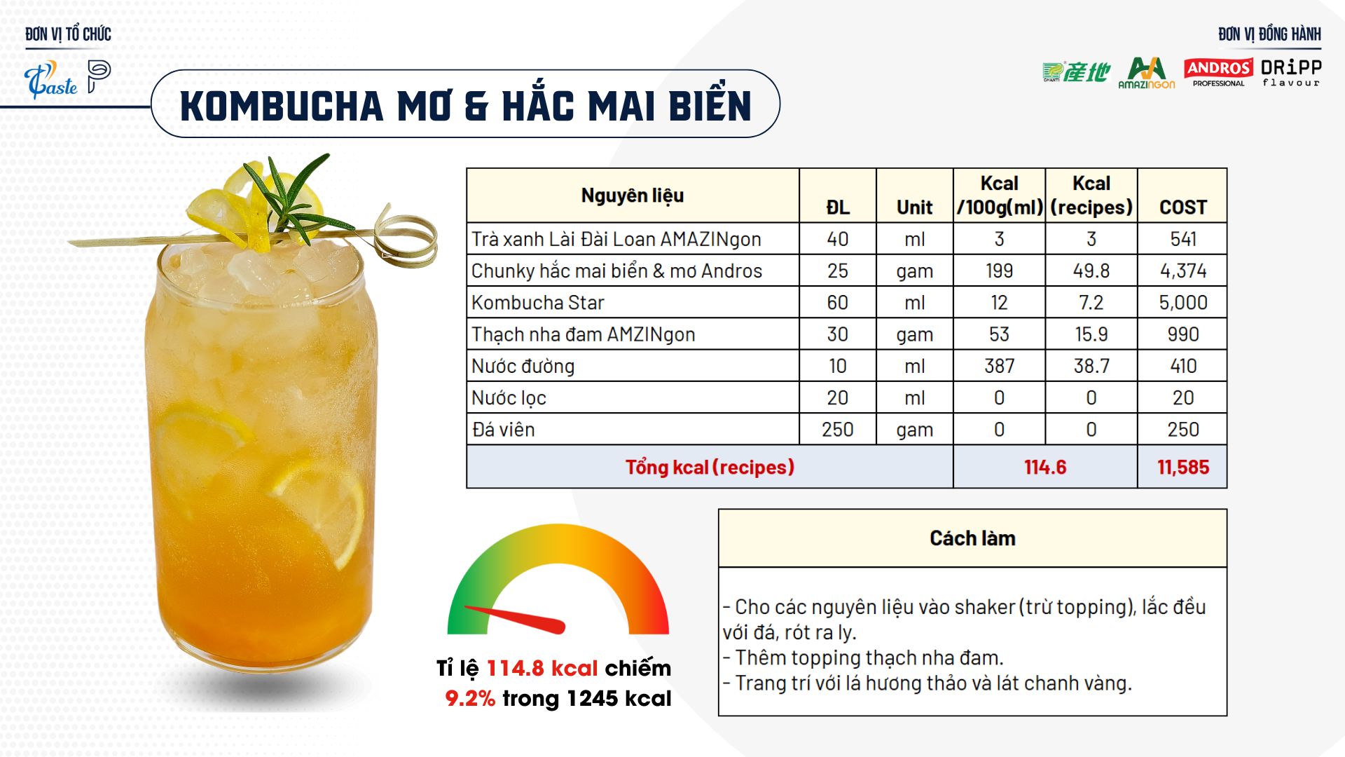 Bộ Sưu Tập Đồ uống Healthy “Ít Calo - Vẫn No Vị Giác”