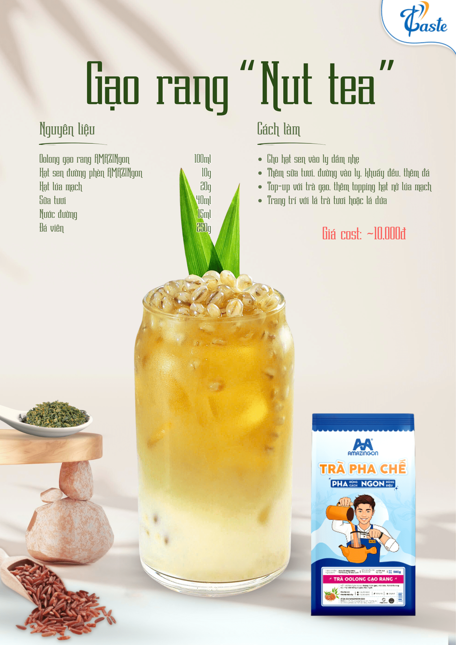 Bộ Sưu Tập Oolong Gạo Rang - Trà Thanh Vị, Ít Calo