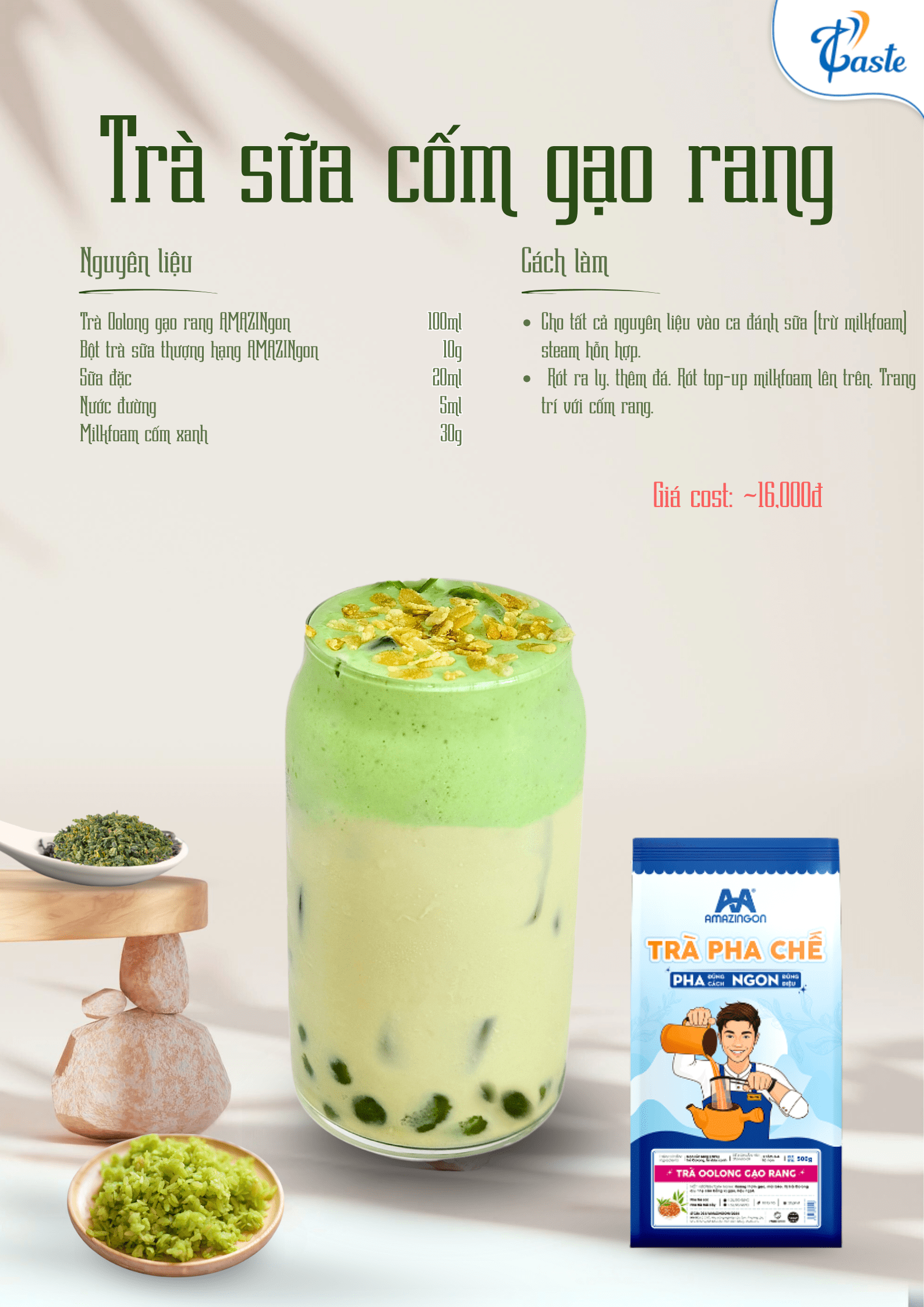 Bộ Sưu Tập Oolong Gạo Rang - Trà Thanh Vị, Ít Calo