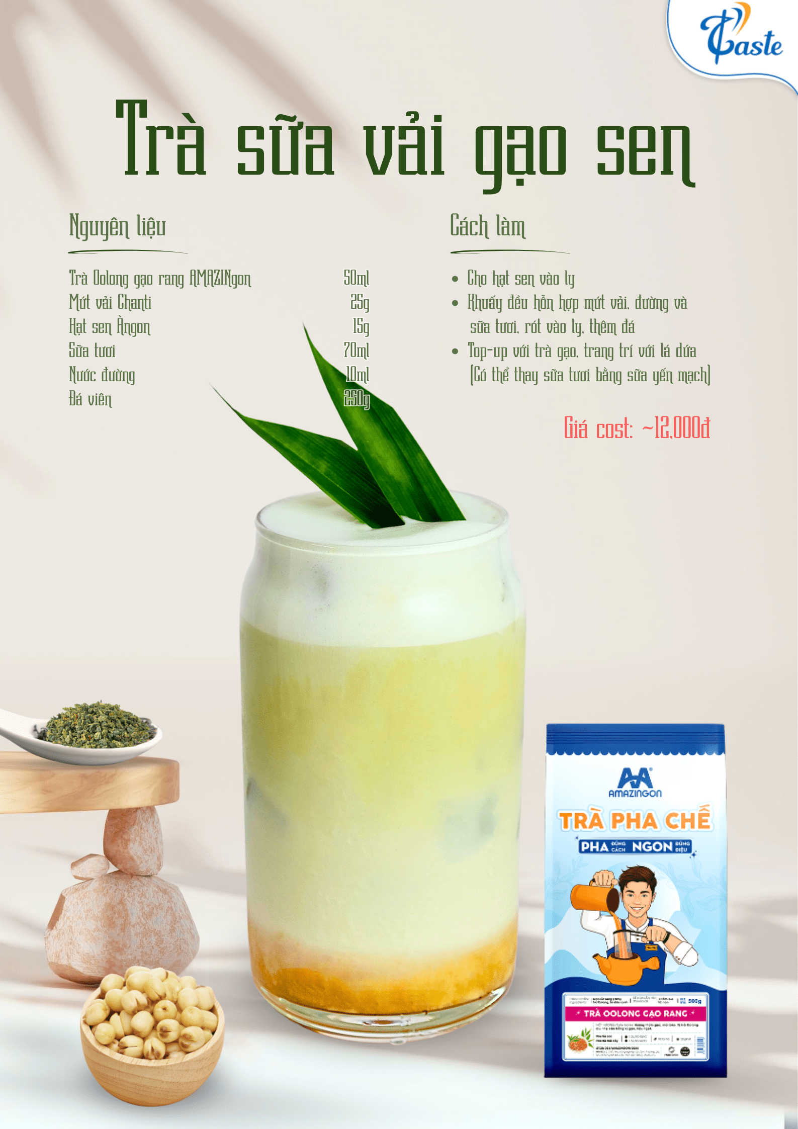 Bộ Sưu Tập Oolong Gạo Rang - Trà Thanh Vị, Ít Calo