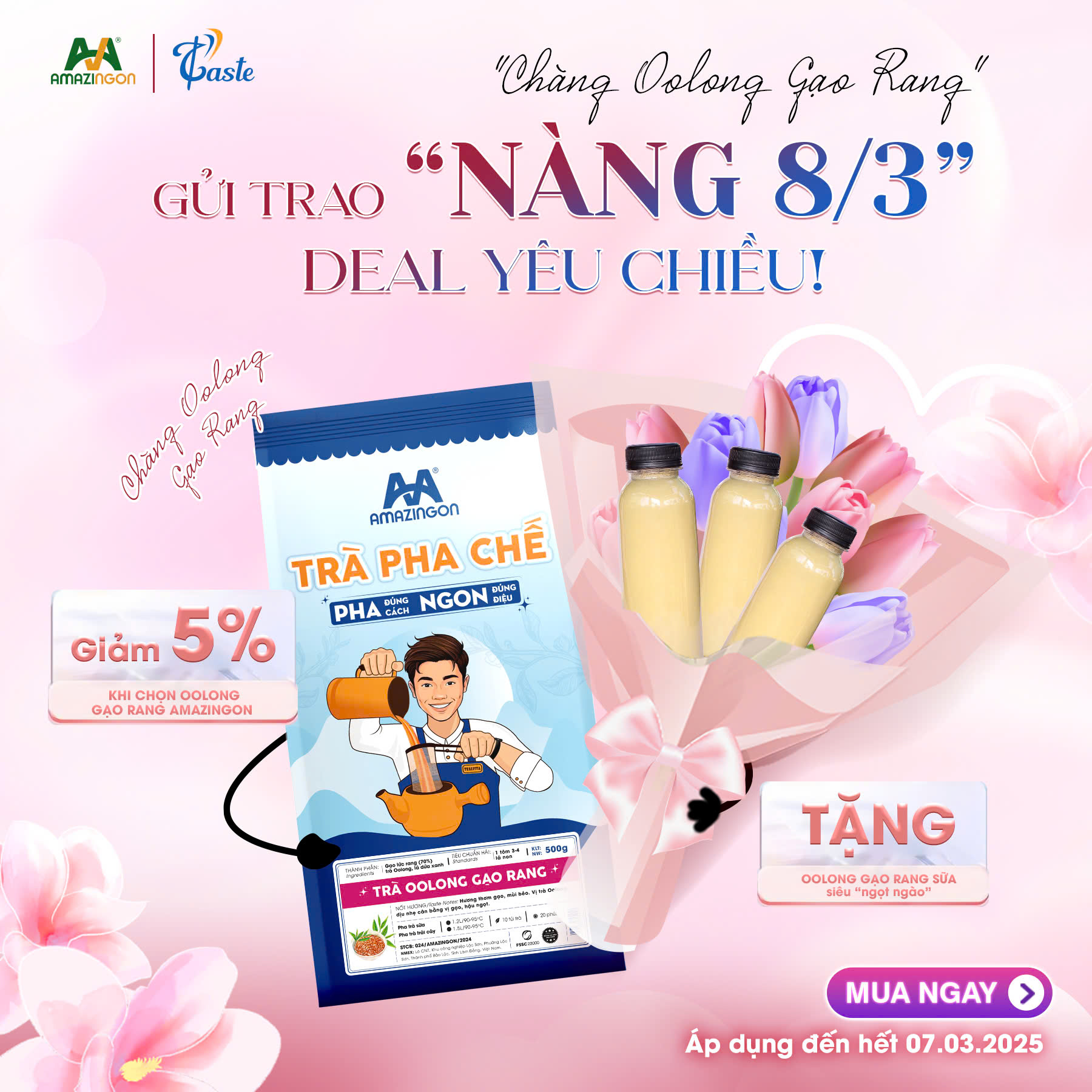 Khuyến Mãi 8/3: P-Taste Gửi Trao Yêu Thương