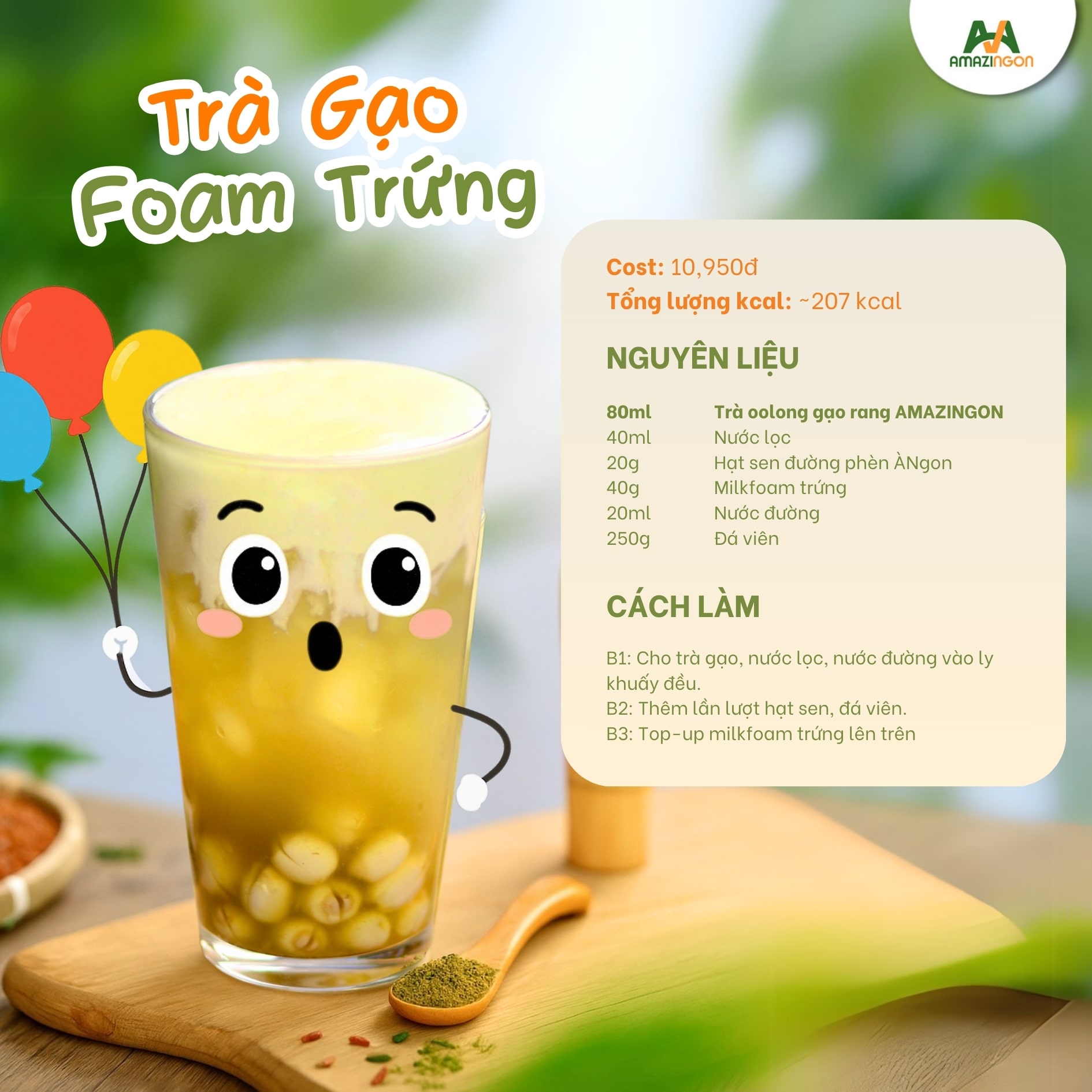 Oolong Gạo Rang - Menu “Ngon -&nbsp; Mát - Lành” Cho Bé Dịp 1/6