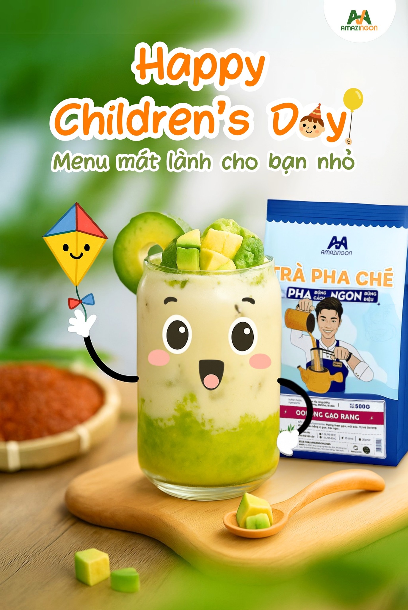 Oolong Gạo Rang - Menu “Ngon -  Mát - Lành” Cho Bé Dịp 1/6