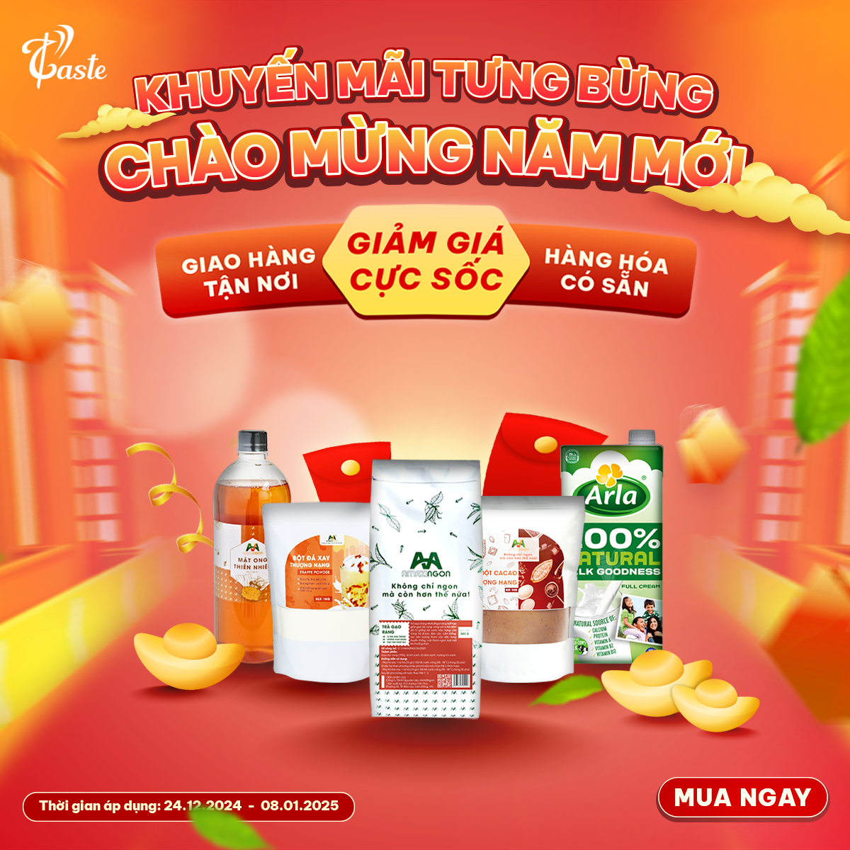 [Siêu Sale P-Taste] Khuyến Mãi Tưng Bừng Chào Mừng Năm Mới