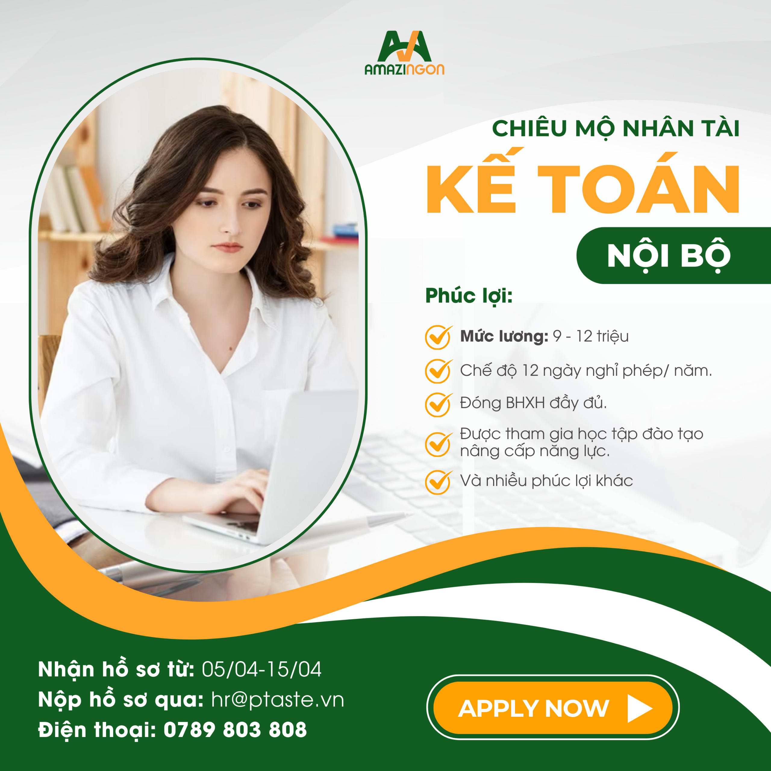 TUYỂN DỤNG VỊ TRÍ KẾ TOÁN QUẢN LÍ CÔNG NỢ