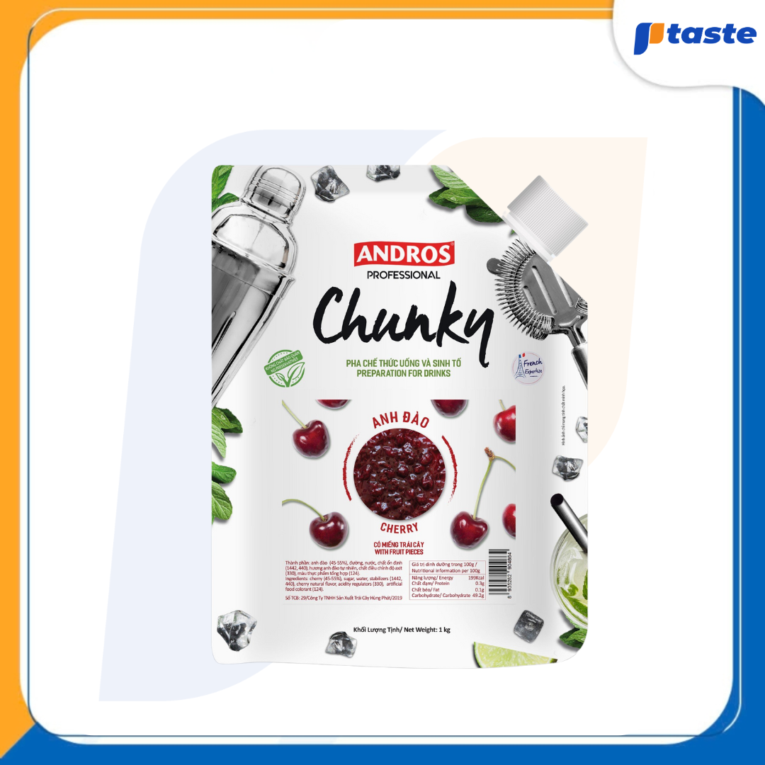 MỨT ANH ĐÀO ANDROS CHUNKY 1KG
