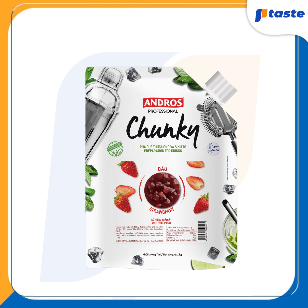 MỨT DÂU ANDROS CHUNKY 1KG