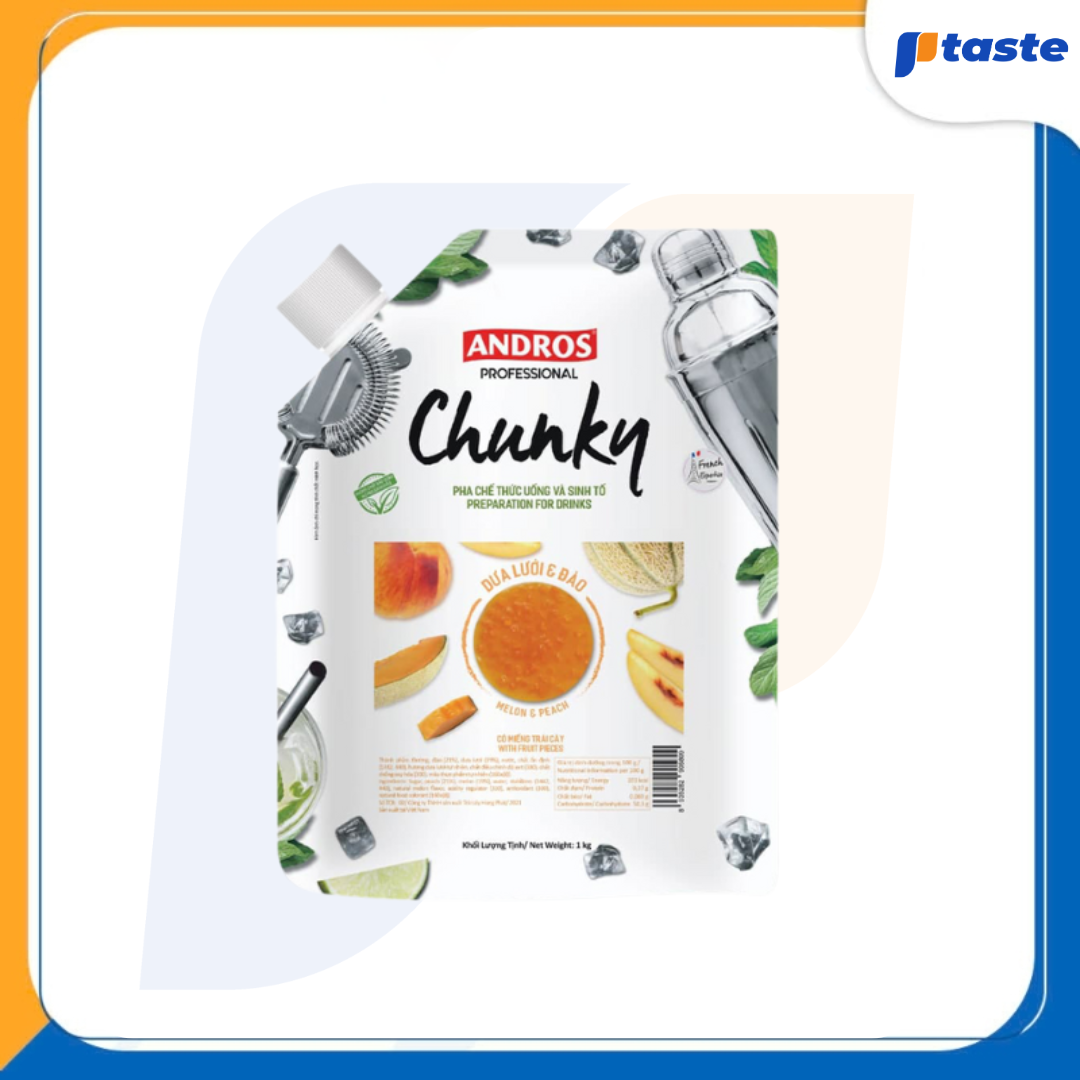 MỨT DƯA LƯỚI & ĐÀO ANDROS CHUNKY 1KG