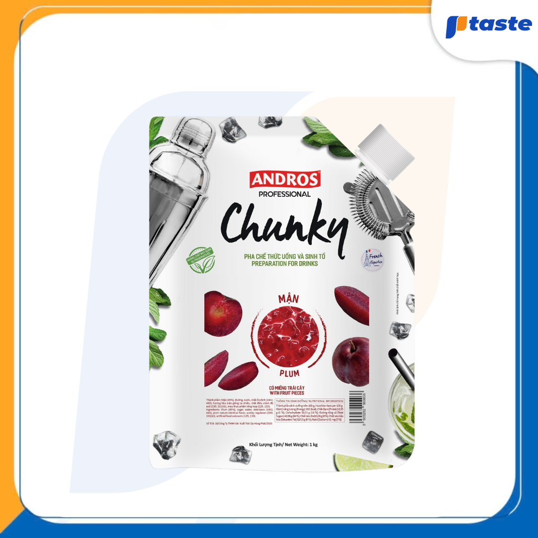 MỨT MẬN ANDROS CHUNKY 1KG