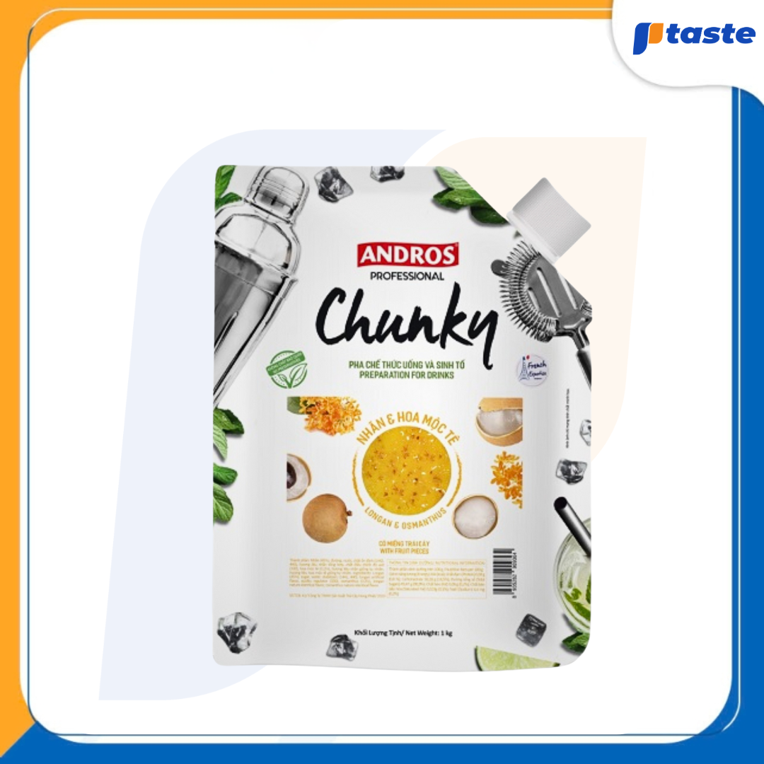 MỨT NHÃN & HOA MỘC TÊ ANDROS CHUNKY 1KG