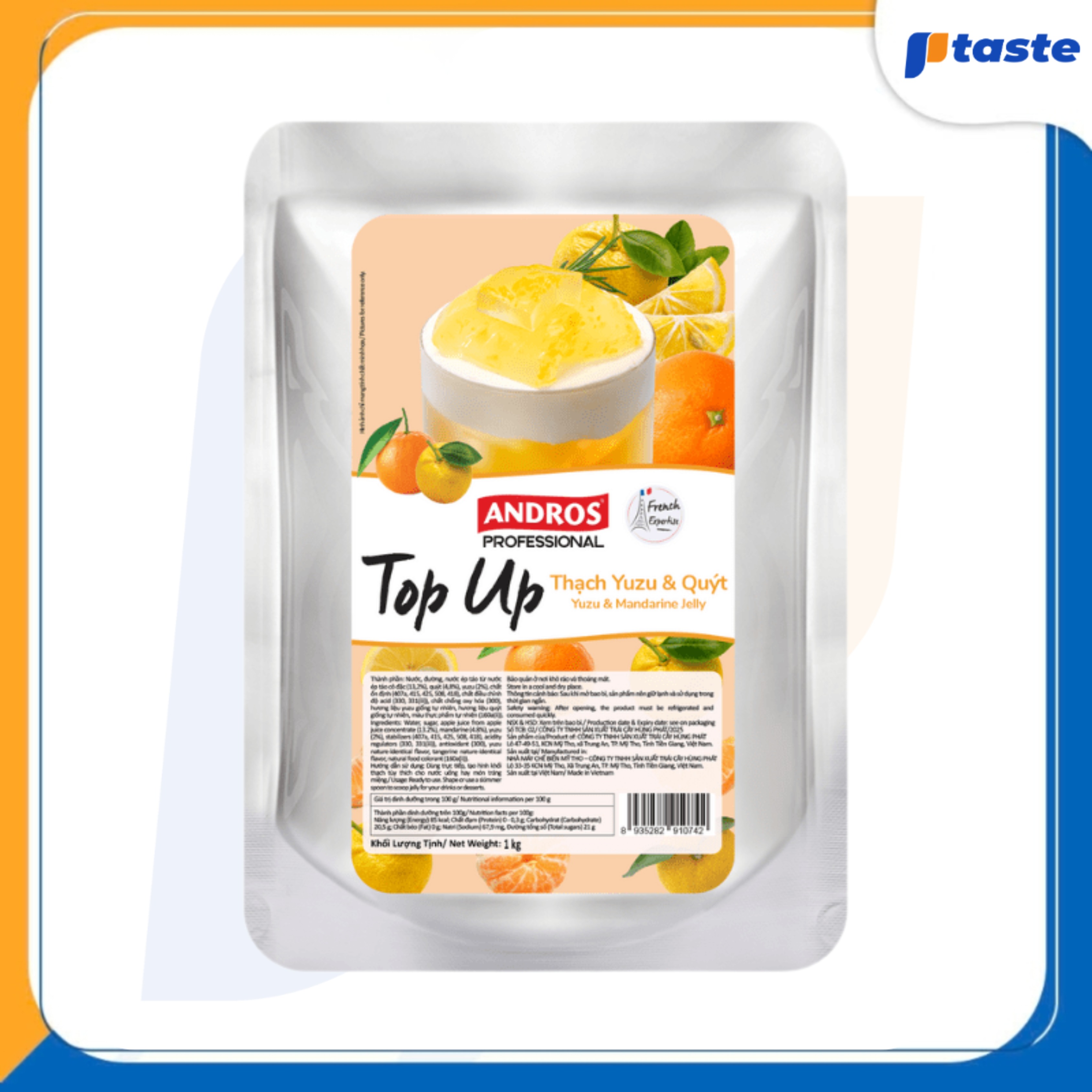 THẠCH YUZU & QUÝT - TOP UP JELLY ANDROS 1KG