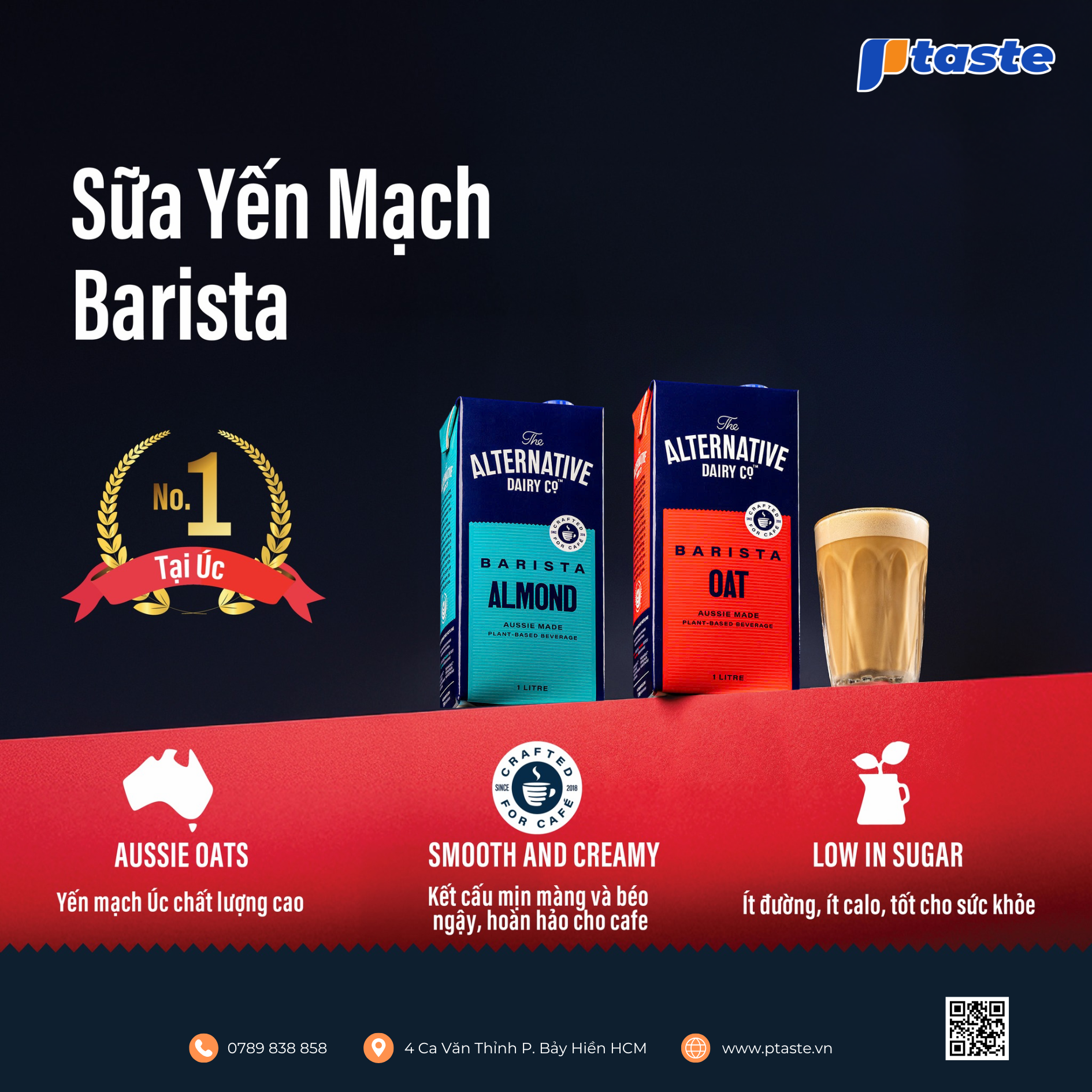 SỮA HẠT ALTERNATIVE HỘP 1L – SỮA YẾN MẠCH BARISTA