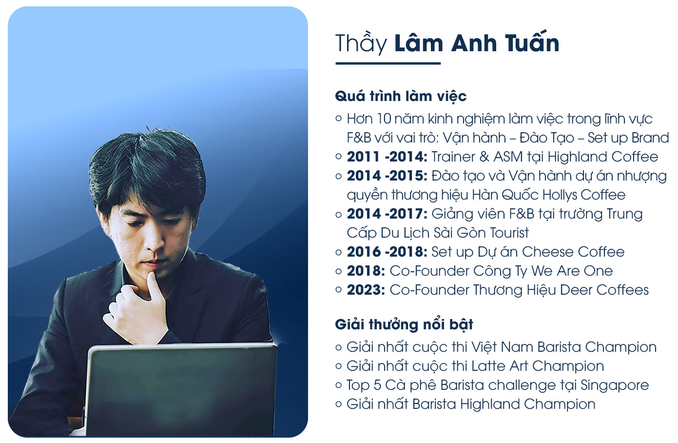Giảng viên dạy pha chế barista