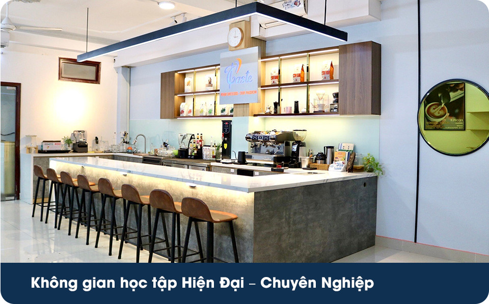 không gian phòng học barista